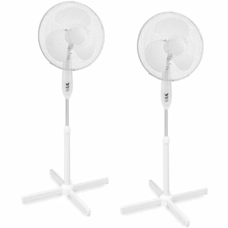 Lot 2 Ventilateurs Sur Pied Easymate RD-40 Extel Réglable 82 à 100 Cm Tête Rotative 3 Vitesses 2 Lot 2 Ventilateurs Sur Pied Easymate RD-40 Extel Réglable 82 à 100 Cm Tête Rotative 3 Vitesses