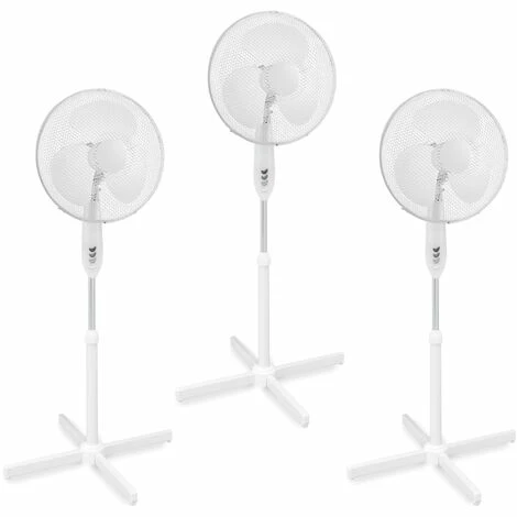 Lot 3 Ventilateurs Sur Pied Easymate RD-40 Extel Réglable 82 à 100 Cm Tête Rotative 3 Vitesses 2 Lot 3 Ventilateurs Sur Pied Easymate RD-40 Extel Réglable 82 à 100 Cm Tête Rotative 3 Vitesses