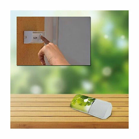 Carillon Blanc Jazzy 100 Ginkgo EXTEL Sonnette De Porte Sans Fil Portée 100 M 4 Carillon Blanc Jazzy 100 Ginkgo EXTEL Sonnette De Porte Sans Fil Portée 100 M – Image 2