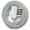 CORDON TELEPHONIQUE 3 METRES LISSE RACCORDEMENT 1 RJ11 1 FICHE TPH BLANC EXTEL 222 BIS 402221