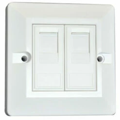DOUBLE PRISE MURALE A ENCASTRER RJ45 EXTEL RJ45 2PLUG 400152