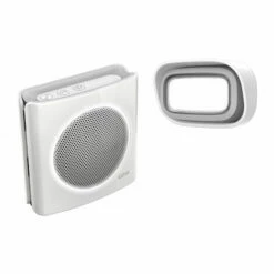 Sonnette Sans Fil Extel DiBi Flash à Piles, Personnalisable Noir - Blanc