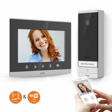 Visiophone Sans Fil Connecté - Extel Wave - 2 Visiophone Sans Fil Connecté - Extel Wave -